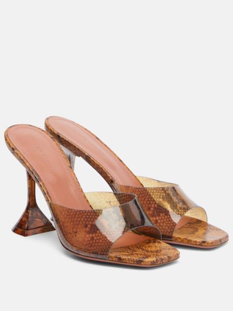 Amina Muaddi Lupita snake-print PVC mules