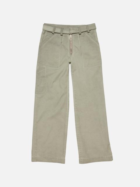 Acne Studios Twill trousers with belt - Clay beige