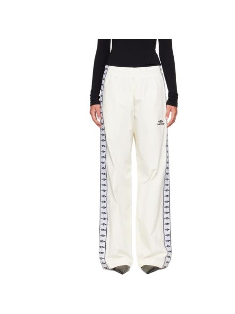 BALENCIAGA Off-White Techno Cotton Poplin Track Pants