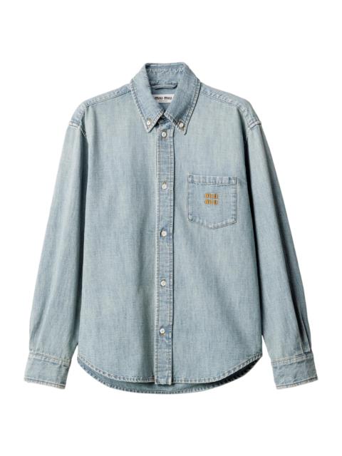 Miu Miu Women's Chambray Shirt - Blue