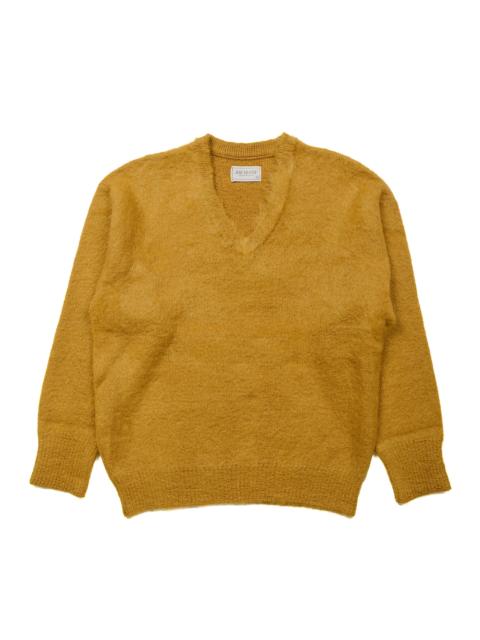 The Real McCoys MC23109 JM Mohair V-Neck Sweater Mustard