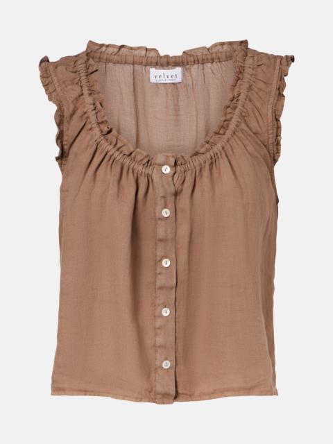 velvet Tana linen top