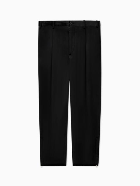 GIORGIO ARMANI VELVET SINGLE-PLEATED TROUSERS
