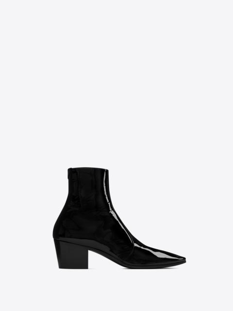 vassili zipped boots in patent leather