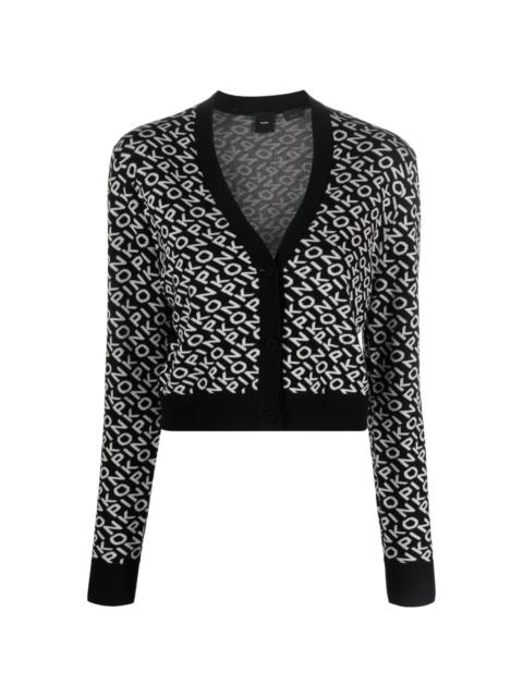 PINKO logo-jacquard cardigan