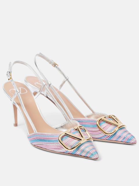 Valentino VLogo Signature 80 leather slingback pumps