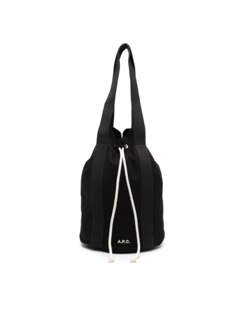 Angelo logo-embroidered canvas tote bag