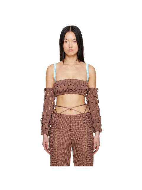 ISA BOULDER Knit Micro Crop Top | hlorenzo | REVERSIBLE