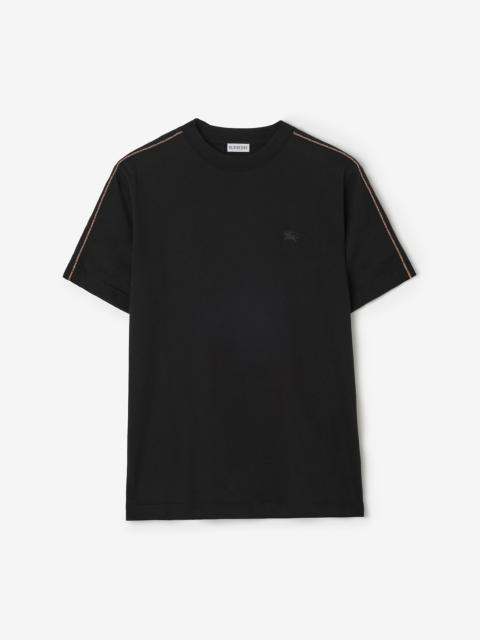 Burberry Check Piping Cotton T-shirt