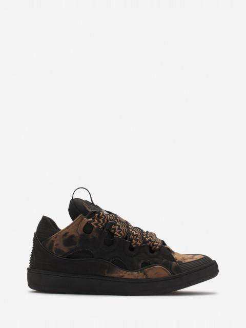 CURB WASHED DENIM SNEAKERS