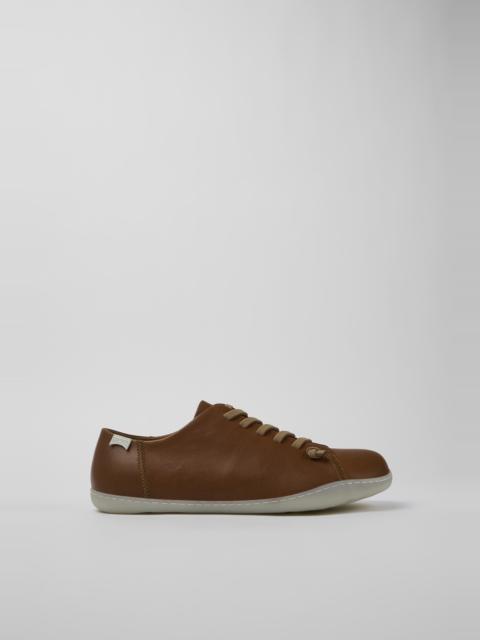 CAMPER Peu Brown Leather Basket for Men