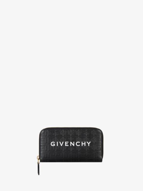 Givenchy GIV CUT WALLET IN 4G COATED CANVAS AND LEATHER