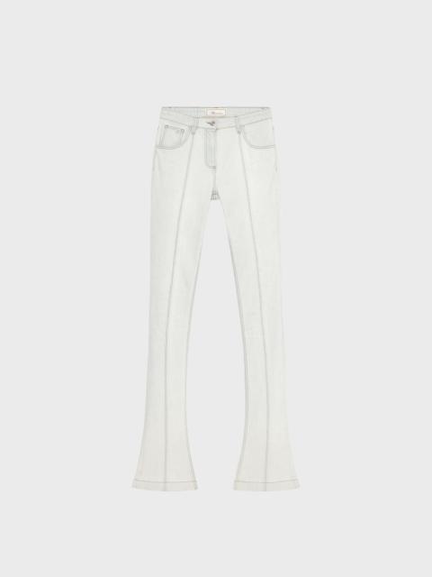 Blumarine BLEACHED DENIM JEANS WITH BOTTOM ZIP