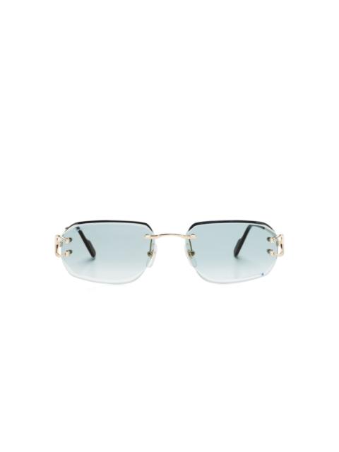 Cartier rimless rectangle-frame sunglasses