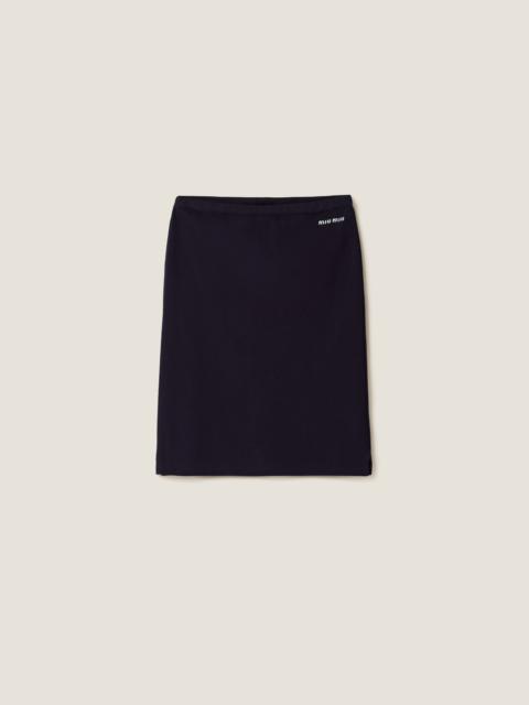 Cotton piqué skirt