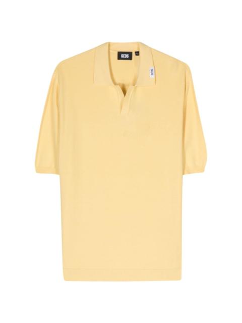 GCDS fine-knit cotton polo shirt