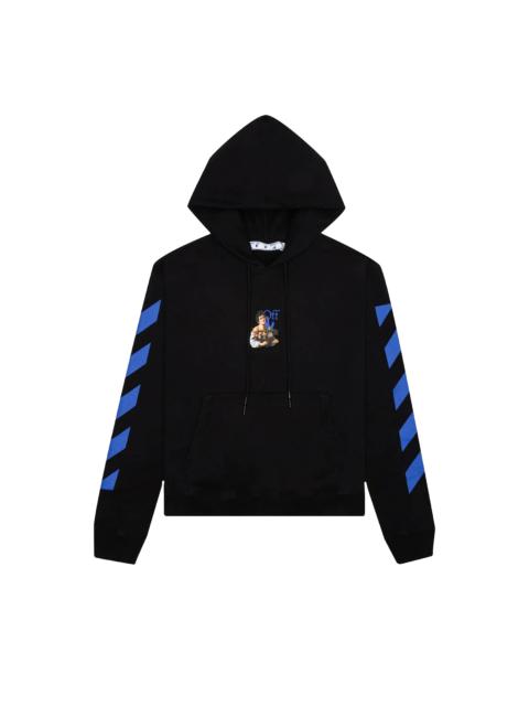 Off-White Caravaggio Boy Marker Slim Hoodie 'Black/Light Blue'