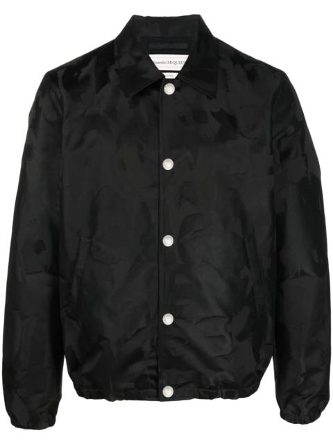 Alexander McQueen ALEXANDER MCQUEEN Satin Collared Bomber Jacket Black