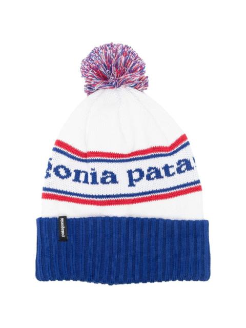 Patagonia logo-intarsia bobble beanie