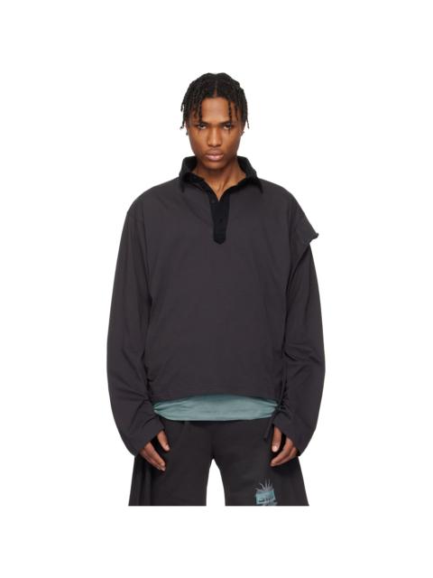 OTTOLINGER Black Longsleeve Polo