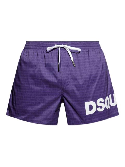 DSQUARED2 logo-print drawstring swim shorts