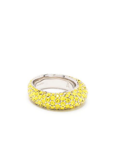 Amina Muaddi Cameron crystal-embellished ring