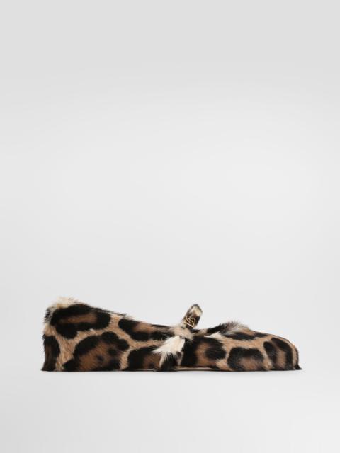 Dolce & Gabbana Leo kid leather ballet flats