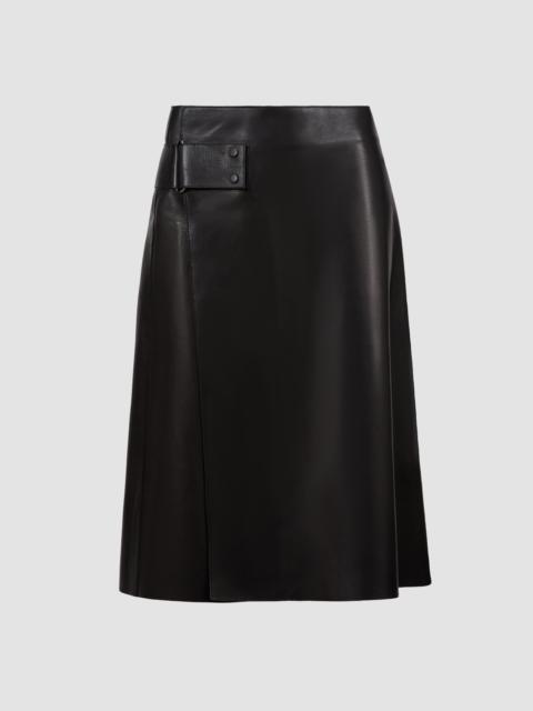 Moncler Leather Midi Skirt