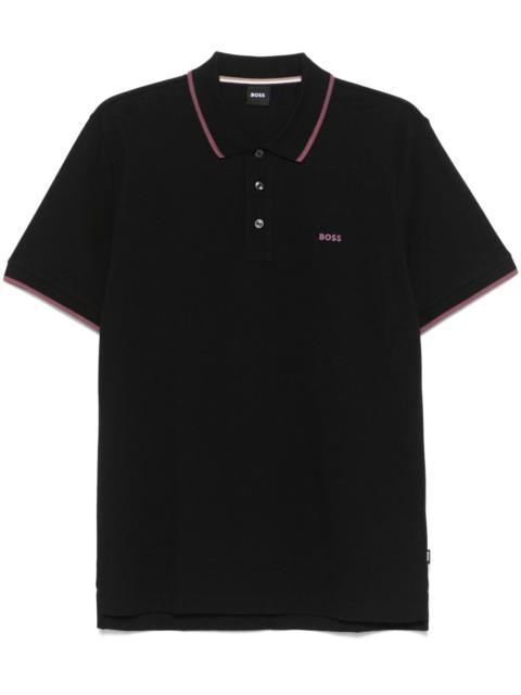BOSS logo-appliqué polo shirt