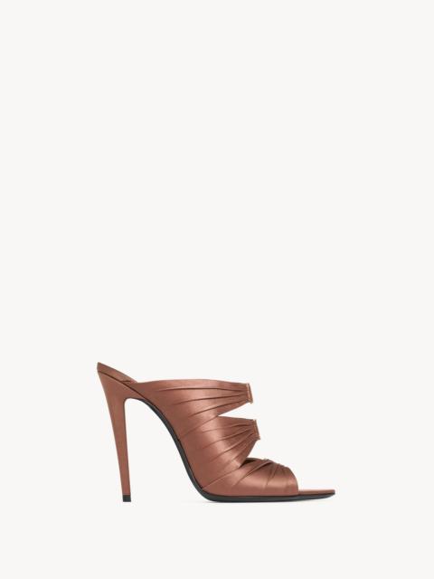 SAINT LAURENT EMILIE MULES IN SATIN CREPE