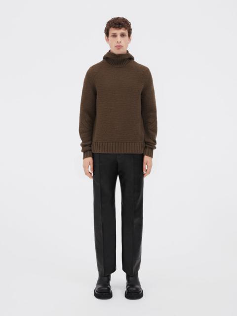 Bottega Veneta wool and cashmere textured hooded jumper