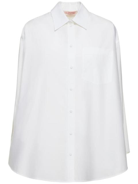 Cotton poplin oversized shirt