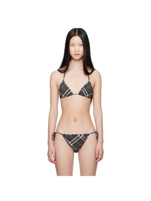 Burberry Brown Check Bikini Top