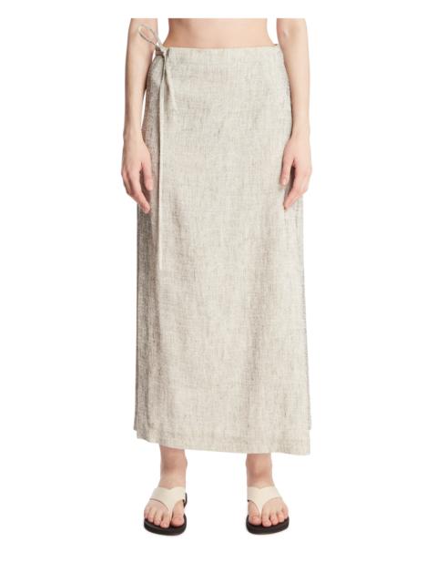 The Row White Linen and Silk Skirt