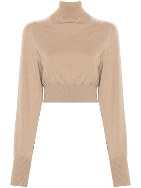 roll-neck wool jumper