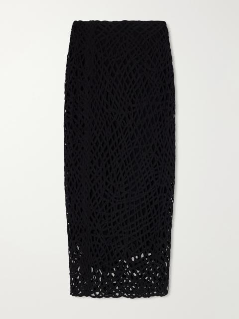 diotima Marseille Crocheted Midi Skirt