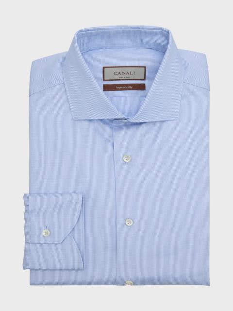 Men's Micro-Check Impeccabile Cotton Dress Shirt