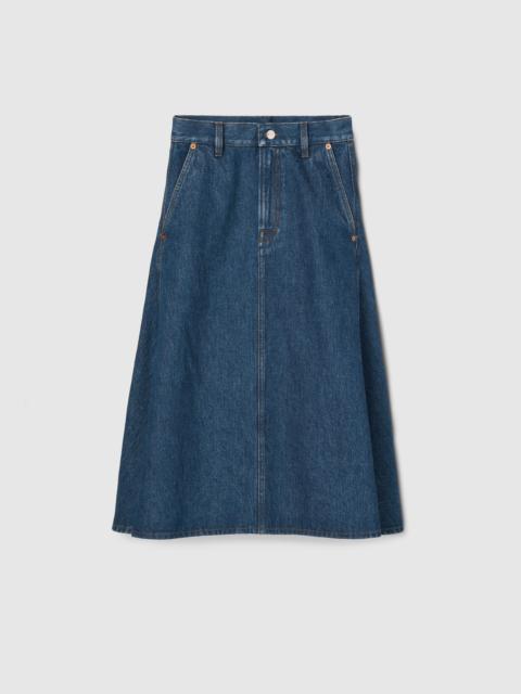 GUCCI Mid-length denim skirt