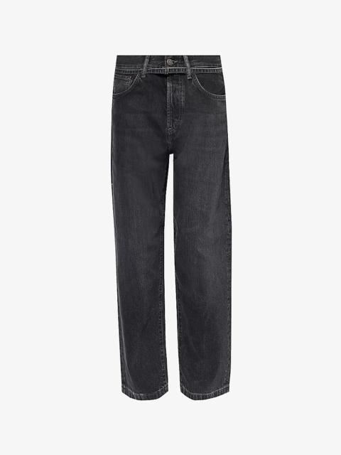 1991 faded-wash straight-leg mid-rise jeans