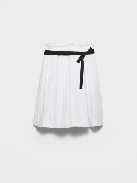 Prada Belted gabardine skirt