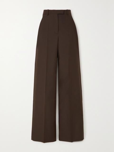 Valentino Wool straight-leg pants Brown