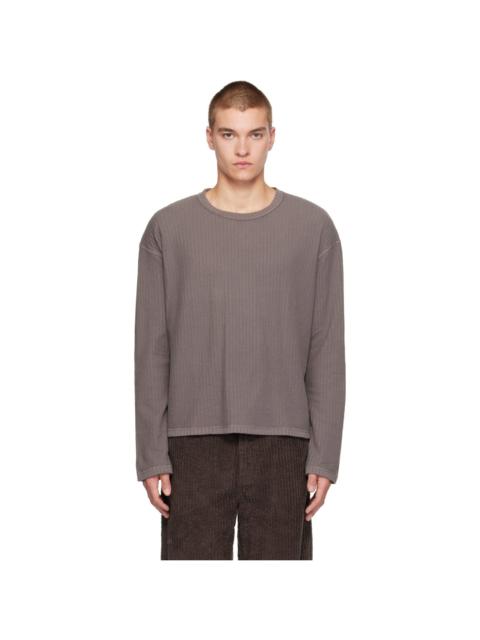 mfpen Gray Reverse Rib Sweater