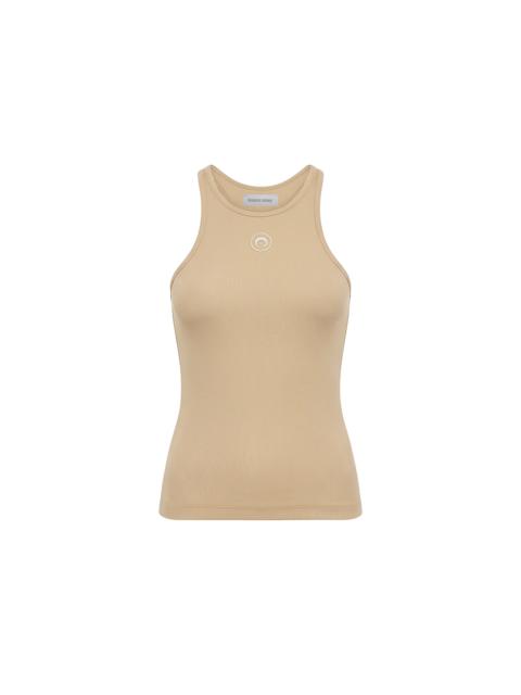 Marine Serre MOON LOGO RIBBED JERSEY TANK TOP