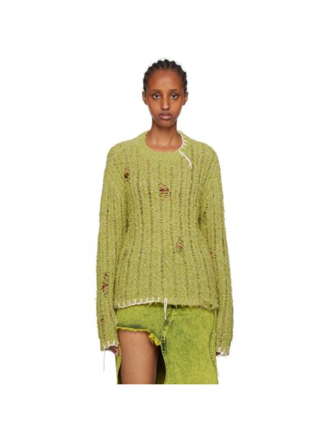 カーディガン ANDERSSON BELL SAUVAGE COTTON CARDIGAN 4TR476 Andersson Bell Sauvage Cotton Cardigan in Green | FWRD