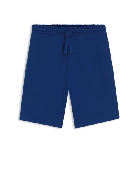 HUGO COTTON-TERRY SHORTS WITH LOGO PRINT