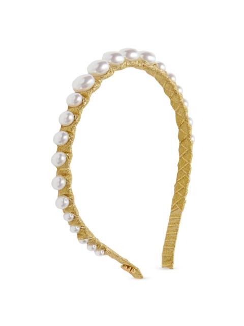 LELE SADOUGHI Women's Graduated Imitation Pearl Headband - Gold