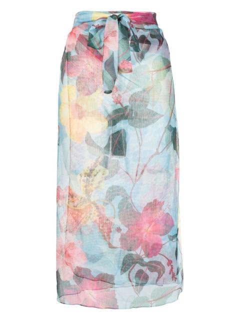 PatBO Hibiscus Pareo cover-up