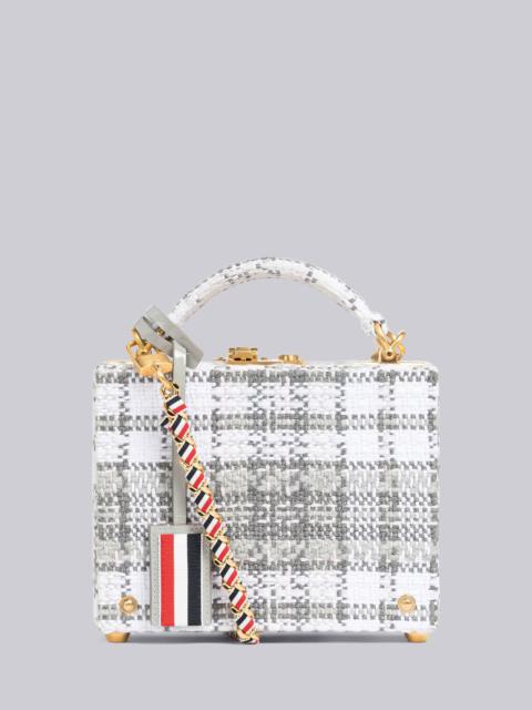 Thom Browne tartan-tweed micro case cross-body bag