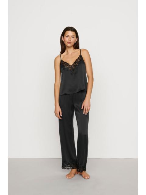 eberjey Washable Silk with Lace Embroidery Cami & Pant PJ Set