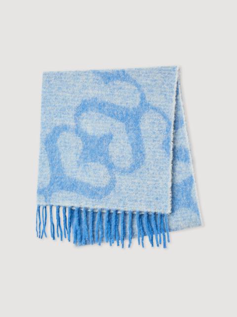 Sandro Double S jacquard scarf